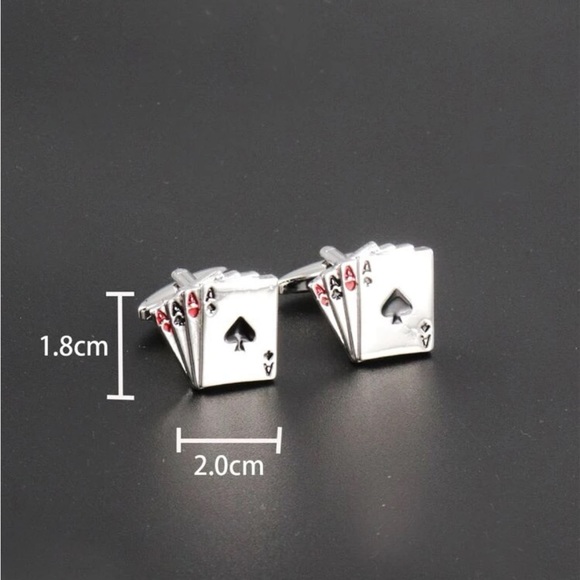 3 pc Unisex Poker Pattern Polvester Printed
Casual Fashion Necktie & cuff links - Picture 8 of 10